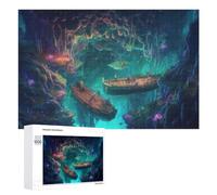 Puzzles 1000 PCS pour Adolescents Underwater Fantasy A Luminous Cave Adventure Jeux De Puzzle Relaxants Améliorent La Mémoire Offrez-Les en Cadeau À Toute La Famille 1000 PCS