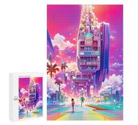Puzzles 1000 PCS pour Adolescents Vibrant Future Cityscape -2 Jeux De Puzzle Relaxants Améliorent La Mémoire Offrez-Les en Cadeau À Toute La Famille 1000 PCS