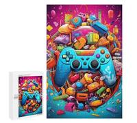 Puzzles 1000 PCS pour Adolescents Video Game Controller Artwork Puzzle pour Adultes Jeux Amusants Une Œuvre d'art Aidez Votre Cerveau À Faire Travailler 1000 PCS