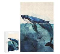 Puzzles 1000 PCS pour Adolescents Whale Animal Art Jeu De Puzzle Casse-tête Anti-Stress Stimulant À Compléter 1000 PCS