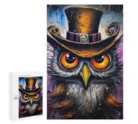 Puzzles 1000 PCS pour Adolescents Whimsical Owl Art Print Puzzles pour Adultes Jeux Relaxants Difficulté Défi Éducatif Difficile 1000 PCS