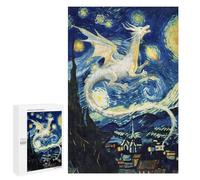 Puzzles 1000 PCS pour Adolescents White Dragon Starry Night Puzzles pour Adultes À Monter Soi-même - Jeux Éducatifs Et Amusants en Famille 1000 PCS