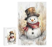 `Puzzles 1000 PCS pour Adolescents Winter Whimsy Cheerful Snowman Portrait Puzzles pour Adultes Jeux De Détente Découpe De Précision Offre Spéciale Cadeaux pour Toute La Famille 1000 PCS