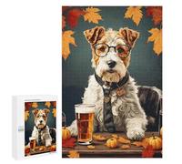 Puzzles 1000 PCS pour Adolescents Wire Fox Terrier Puppies Puzzles pour Adultes À Monter Soi-même - Jeux Éducatifs Et Amusants en Famille 1000 PCS