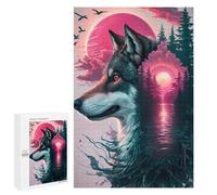 Puzzles 1000 PCS pour Adolescents Wolf Pink Splash Puzzles pour Adultes - Jouets À Faire Soi-même, mais Aussi Un Défi Éducatif Amusant Et Humoristique 1000 PCS