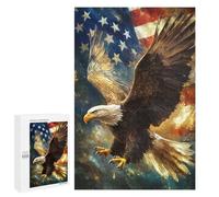 Puzzles 1000 PCS pour Adultes American Bald Eagle Puzzles pour Adultes Jeux Amusants Vacances À La Maison Passer Le Temps pour Un Anniversaire, Noël 1000 PCS