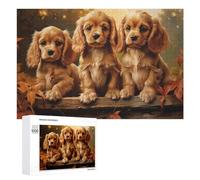 Puzzles 1000 PCS pour Adultes American Cocker Spaniel PU Puzzles pour Adultes Jeux De Famille Difficile Difficile pour Anniversaire, Noël 1000 PCS