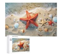 Puzzles 1000 PCS pour Adultes Beach Treasures Shells and Starfish Puzzles pour Adultes, Jouet, Décoration Murale, Améliore La Mémoire, Cadeau d'anniversaire, Cadeaux, 1000 PCS
