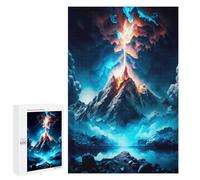 Puzzles 1000 PCS pour Adultes Blue Volcano Adolescents Puzzles Jeu Manuel Découpe De Précision Aide À Stimuler Le Cerveau 1000 PCS