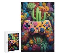 Puzzles 1000 PCS pour Adultes Colorful Desert Cactus Controller Puzzle, Jouet, Décoration Murale, mais Amusant Et Humoristique, Cadeau d'anniversaire Unique 1000 PCS