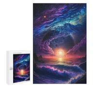 Puzzles 1000 PCS pour Adultes Cosmic Ocean Sunset Puzzles pour Adolescents Activités Familiales Défi Éducatif Jeu Stimulant Et Divertissement en Famille 1000 PCS