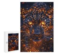 Puzzles 1000 PCS pour Adultes Fiery Glare Leopard Adolescents Puzzles Jeu Manuel Découpe De Précision Aide À Stimuler Le Cerveau 1000 PCS