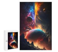Puzzles 1000 PCS pour Adultes Galactic Fusion Cosmic Dance of Planets Adolescents Puzzles Jeu Manuel Découpe De Précision Aide À Stimuler Le Cerveau 1000 PCS