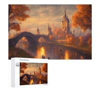Puzzles 1000 PCS pour Adultes Golden Autumn Castle Reflections Puzzle, Jouet, Décoration Murale, mais Amusant Et Humoristique, Cadeau d'anniversaire Unique 1000 PCS