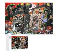 Puzzles 1000 PCS pour Adultes Halloween Horror Scene Puzzle, Jouet, Décoration Murale, mais Amusant Et Humoristique, Cadeau d'anniversaire Unique 1000 PCS