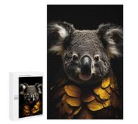 Puzzles 1000 PCS pour Adultes Koala Gold Dark Adolescents Puzzles Jeu Manuel Découpe De Précision Aide À Stimuler Le Cerveau 1000 PCS