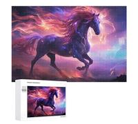 Puzzles 1000 PCS pour Adultes Magical Fire Horse Fantasy Art Puzzle, Jouet, Décoration Murale, mais Amusant Et Humoristique, Cadeau d'anniversaire Unique 1000 PCS