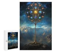 Puzzles 1000 PCS pour Adultes Mystical Tree of Orbs Adolescents Puzzles Jeu Manuel Découpe De Précision Aide À Stimuler Le Cerveau 1000 PCS
