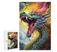 Puzzles 1000 PCS pour Adultes Rainbow Dragon's Roar Puzzles pour Adultes, Jouet, Décoration Murale, Améliore La Mémoire, Cadeau d'anniversaire, Cadeaux, 1000 PCS
