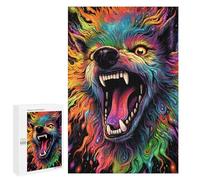 Puzzles 1000 PCS pour Adultes Rainbow Wolf Artwork Puzzle, Jouet, Décoration Murale, mais Amusant Et Humoristique, Cadeau d'anniversaire Unique 1000 PCS