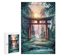 Puzzles 1000 PCS pour Adultes Red Torii Gate Forest Adolescents Puzzles Jeu Manuel Découpe De Précision Aide À Stimuler Le Cerveau 1000 PCS