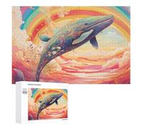 Puzzles 1000 PCS pour Adultes Whale of A Rainbow Dream Puzzle, Jouet, Décoration Murale, mais Amusant Et Humoristique, Cadeau d'anniversaire Unique 1000 PCS