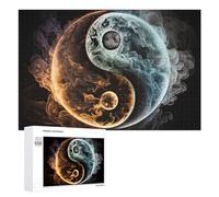 Puzzles 1000 PCS pour Adultes Yin Yang Symbol Harmony in Contrast Puzzle, Jouet, Décoration Murale, mais Amusant Et Humoristique, Cadeau d'anniversaire Unique 1000 PCS