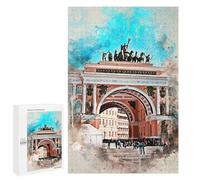 Puzzles 1000 PCS St Petersburg Watercolor Puzzles pour Adolescents Jeux Relaxants Défi Difficile Cadeaux Uniques d'anniversaire Et De Noël 1000 PCS