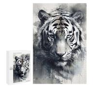 Puzzles 1000 PCS Tiger Beauty Watercolor Puzzles pour Adolescents Jeux Relaxants Défi Difficile Cadeaux Uniques d'anniversaire Et De Noël 1000 PCS