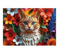 Puzzles 1000 pièces : 40e anniversaire - Paper Art 3D : Chat G