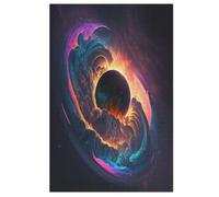 Puzzles 1000 Pièces Abstract Black Hole Puzzles pour Adultes Et Enfants, Puzzles en Bois Puzzles pour Adultes Jeu Éduchatif Défi Jouet （78×53cm）