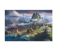 Puzzles 1000 Pièces Adulte Carte_de_Keilah Puzzle en Bois pour Adolescents Puzzle Jouets Créatifs Puzzles Décoration De La Maison （75×50cm）