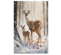 Puzzles 1000 Pièces Adulte Cerf Puzzle en Bois pour Adolescents Jouets Créatifs Décoration De La Maison 78×53cm