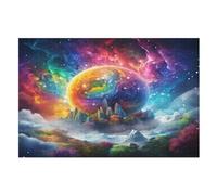 Puzzles 1000 Pièces Adulte Color planète Puzzle en Bois pour Adolescents Jouets Créatifs Décoration De La Maison （75×50cm）