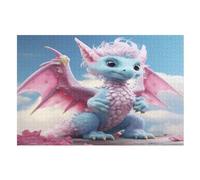 Puzzles 1000 Pièces Adulte Cute Ptérosaure Puzzle en Bois pour Adolescents Jouets Créatifs Décoration De La Maison （75×50cm）