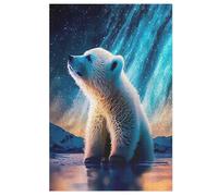 Puzzles 1000 Pièces Adulte Ours Polaire Puzzle en Bois pour Adolescents Puzzle Jouets Créatifs Puzzles Décoration De La Maison (78×53cm)