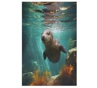 Puzzles 1000 Pièces Adulte Phoque Puzzle en Bois pour Adolescents Jouets Créatifs Décoration De La Maison 78×53cm