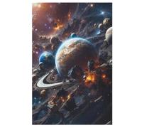 Puzzles 1000 Pièces Adulte planète Ciel étoilé Puzzle en Bois pour Adolescents Jouets Créatifs Décoration De La Maison 78×53cm