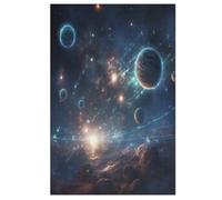 Puzzles 1000 Pièces Adulte planète Puzzle en Bois pour Adolescents Jouets Créatifs Décoration De La Maison （78×53cm）