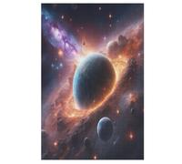 Puzzles 1000 Pièces Adulte planète Spatiale Puzzle en Bois pour Adolescents Jouets Créatifs Décoration De La Maison （78×53cm）