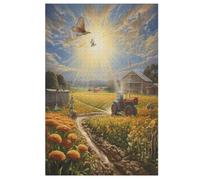 Puzzles 1000 Pièces Adulte Ranchs Puzzle en Bois pour Adolescents Jouets Créatifs Décoration De La Maison 78×53cm