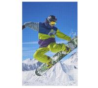 Puzzles 1000 Pièces Adulte Snowboard Puzzle en Bois pour Adolescents Jouets Créatifs Décoration De La Maison （78×53cm）