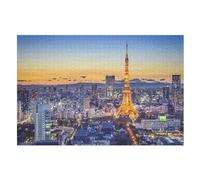Puzzles 1000 Pièces Adulte Tokyo, Japon Puzzle en Bois pour Adolescents Jouets Créatifs Décoration De La Maison （75×50cm）