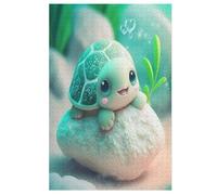 Puzzles 1000 Pièces Adulte Tortue Mignonne Puzzle en Bois pour Adolescents Jouets Créatifs Décoration De La Maison 78×53cm