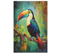 Puzzles 1000 Pièces Adulte Toucans Puzzle en Bois pour Adolescents Jouets Créatifs Décoration De La Maison 78×53cm