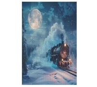 Puzzles 1000 Pièces Adulte Train de rêve Puzzle en Bois pour Adolescents Jouets Créatifs Décoration De La Maison 78×53cm