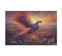 Puzzles 1000 Pièces Adulte WildFleur Phénix Puzzle en Bois pour Adolescents Jouets Créatifs Décoration De La Maison （75×50cm）