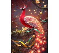 Puzzles 1000 Pièces Adultes Animal Paon Arbre, Jeu de Patience et de Réflexion, Jeu éducatif Défi Jouets 1000 Pièces Puzzles pour Adultes 75 x 50 cm