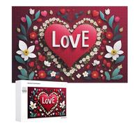 Puzzles 1000 Pièces Adultes, Puzzle De Jeu, Amour Planche De Bois, Excellent Cadeau pour Enfants （75×50cm）