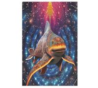 Puzzles 1000 Pièces Adultes, Puzzle De Jeu, Baleine Requin Planche De Bois, Excellent Cadeau pour Enfants 78×53cm